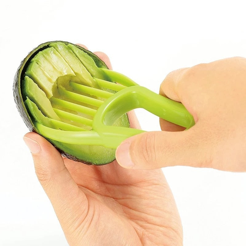 Avocado Knife Avocado Slicer Avocado Peel, Pulp Separation, Core and Fruit Cutter 3-In-1 Portable Kitchen Gadget