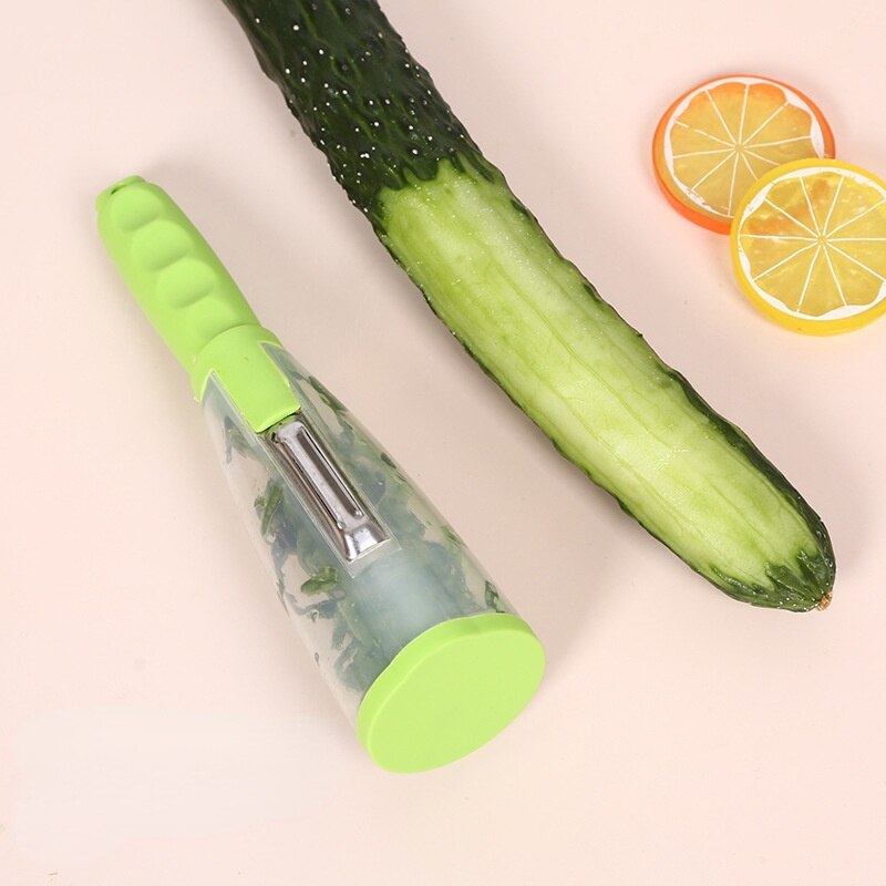 Creative Stainless Steel Peeling Knife Multifunctional Storage Type with Barrel for Vegetable and Fruit Skin Peeler Kitchen Tool