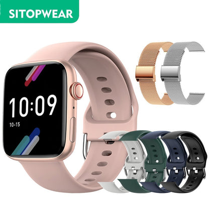 SitopWear Smart Watch 2023 Wireless Charging Smartwatch Bluetooth Calls Watches Men Women Fitness Bracelet Custom Watch Face