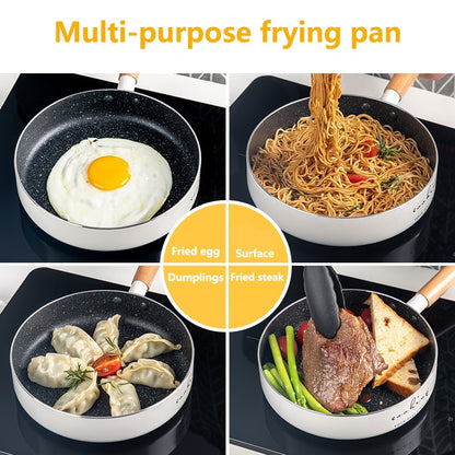 Frying Pan 16/20cm Wok Pan Non-stick Pan Induction Cooker Home Steak Pancake Pan  Egg Pan Gas Stove Universal Saucepan Durable