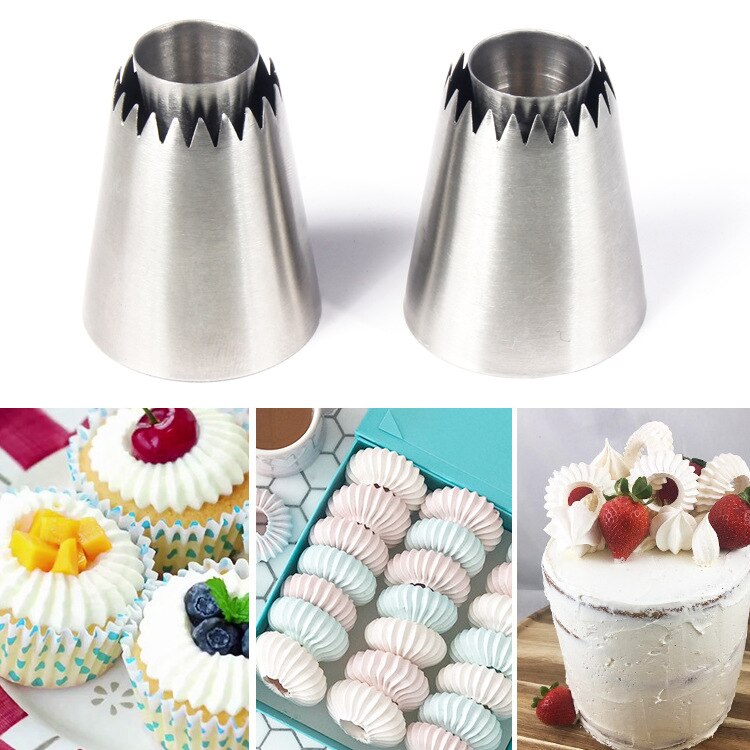 Icing Piping Nozzles Stainlessl Steel Sultan Tube Cookie Biscuit Russian Ice Cream Pastry Tips Cake Mold Cake Decorating Tools