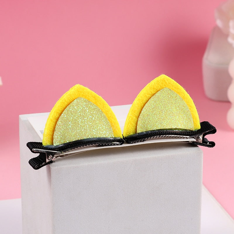 New Plush Cat Ears Hairpins Girls Cute Hair Clips Hair Accessories Women Sweet Barrettes Kids Fashion Ornaments Gift