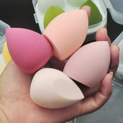 Different Sizes Makeup Sponge Dry&amp;Wet Use Cosmetic Puff Sponge maquiagem Foundation Powder Blush Beauty Tools with Storage Box