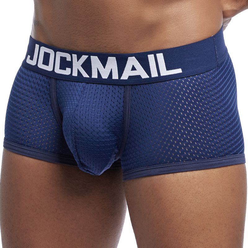 JOCKMAIL Sexy Men&#39;s Cotton Panties Boxer Male Underwear Solid Men&#39;s Shorts Breathable Underwear Striped Boxer shorts  men boxer