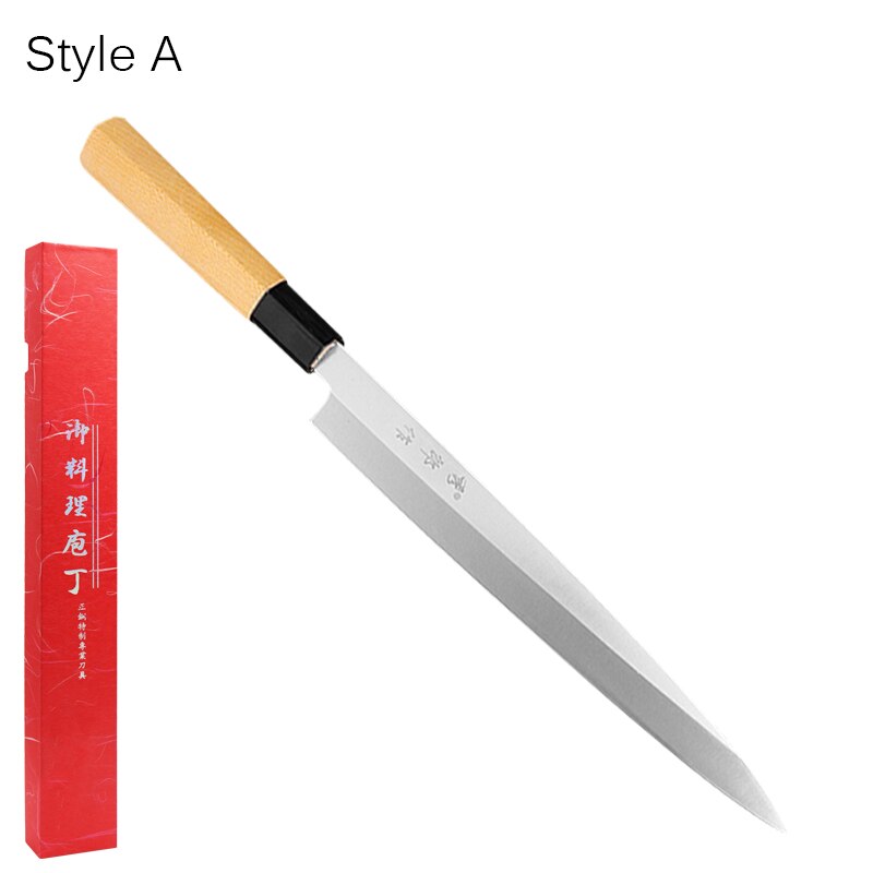 Japanese Kitchen Knife Sushi Sashimi Knife Chef High Carbon Stainless Steel Salmon Knife Slicing Knife Cooking Tool