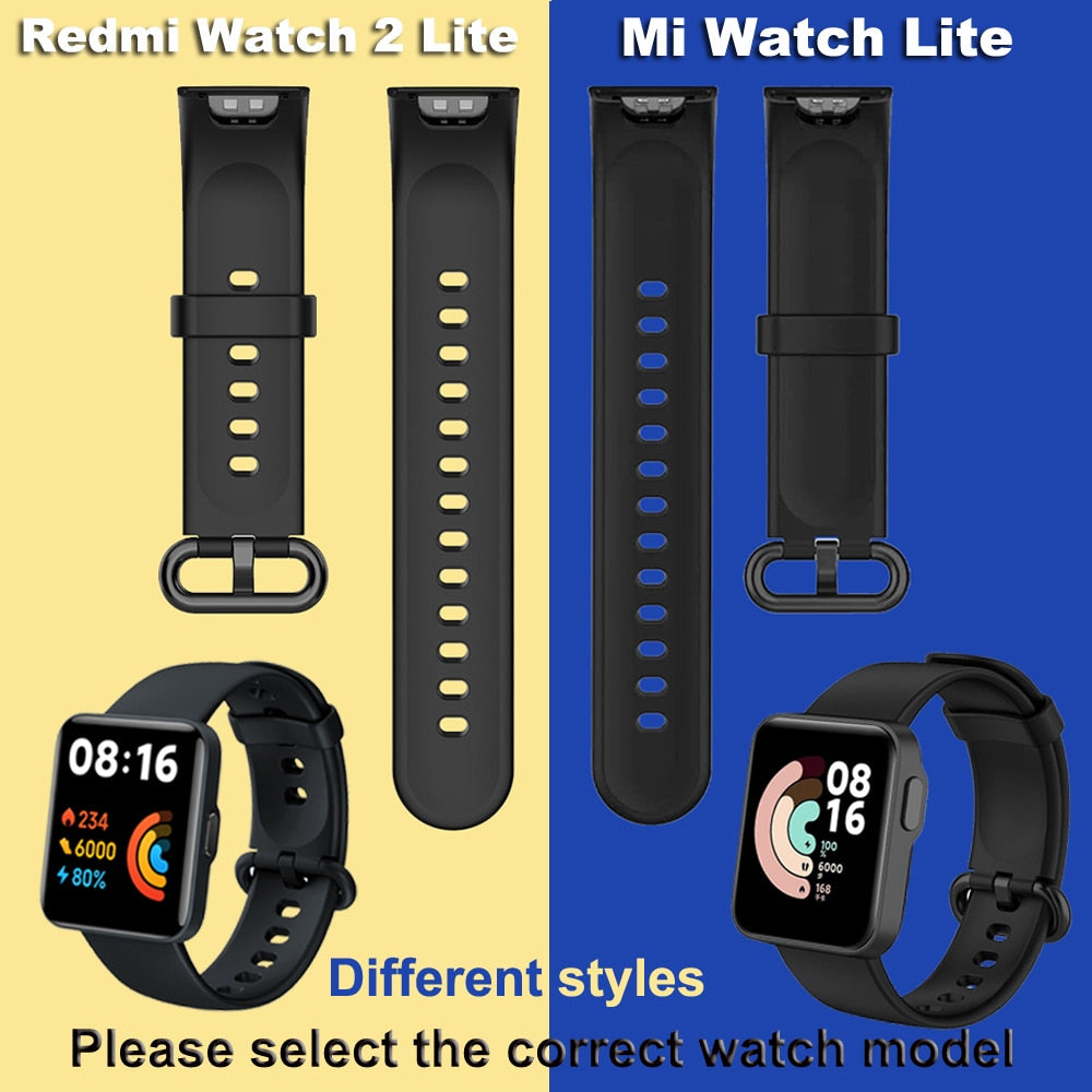 Watch Strap For Xiaomi Mi Watch Lite Strap Replacement Silicone Strap For Redmi Watch 2 Lite Strap Bracelet