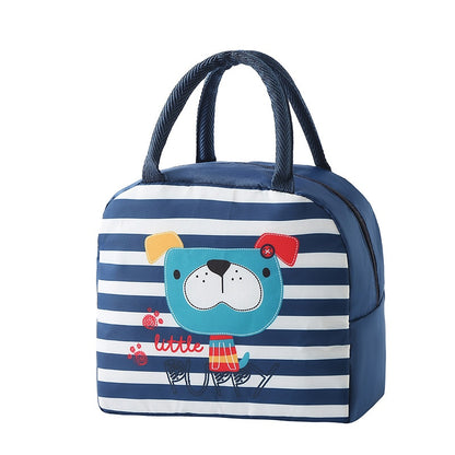 Cute Lunch Bag Cartoon Bento Box Bag Small Thermal Insulated Pouch For Kids Child School Snacks Lunch Box Container Tote Handbag