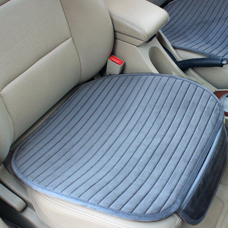 Car Seat Cover Car Accessory Front Rear Flocking Cloth Winter Warm Cushion Breathable Protector Mat Pad Universal Auto Interior