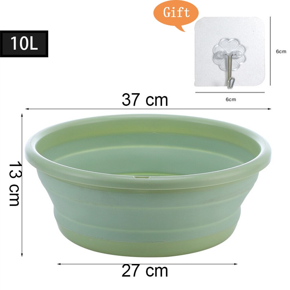 Portable Foldable Basin Silicone Travel Folding Wash Laundry Basin Safe Durable Foldable Easy to Store Basin Bathroom Supplies