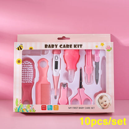 4-13 pcs/Set Newborn Baby Kids Nail Hair Health Care Thermometer Grooming Brush Kit Care Baby Essentials Newborn Material Safety