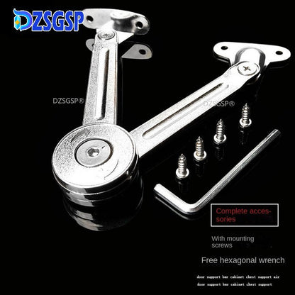 DZSGSP 1Pcs Rod Adjustable Hinge Furniture Wardrobe Lift Up Flap Stay Hardw Hydraulic Ranly Stop Hinges Kitchen Cabinet Support