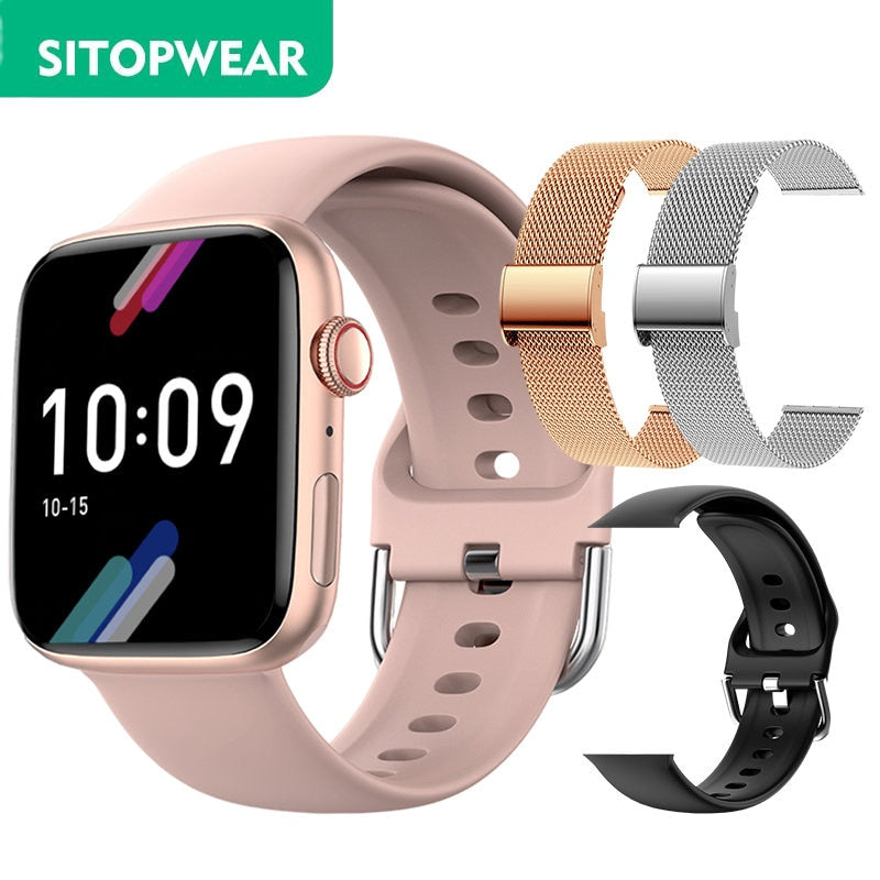 SitopWear Smart Watch 2023 Wireless Charging Smartwatch Bluetooth Calls Watches Men Women Fitness Bracelet Custom Watch Face