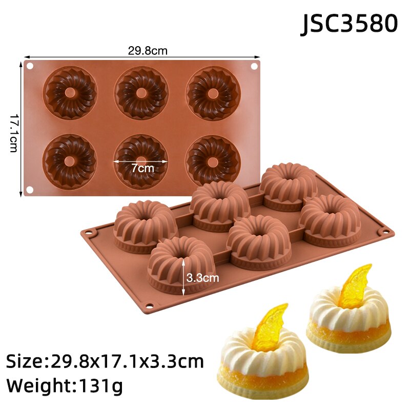 Food Grade Silicone Baking Mold, Donut Cake Mold, Creative Kitchen DIY Edible Silicone Donut Baking Tool