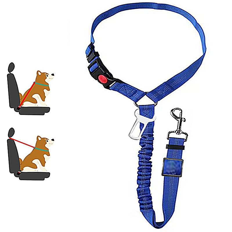 New Solid Two-in-one Dog Harness Leash Pet Car Seat Belt BackSeat Safety Belt Adjustable for Kitten Dogs Collar Pet Accessories