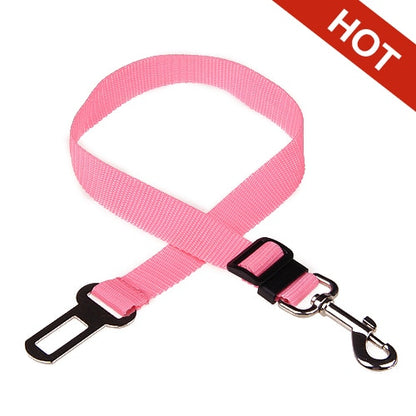 Adjustable Pet Cat Dog Car Seat  Belt Pet Seat Vehicle Dog Harness Lead Clip Safety Lever Traction Dog Collars Dogs Accessoires