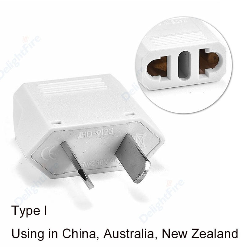 EU European Socket US AU KR Plug Adapter Japan China US To EU Travel Power Adapter Electric Converter Charger Socket AC Outlet