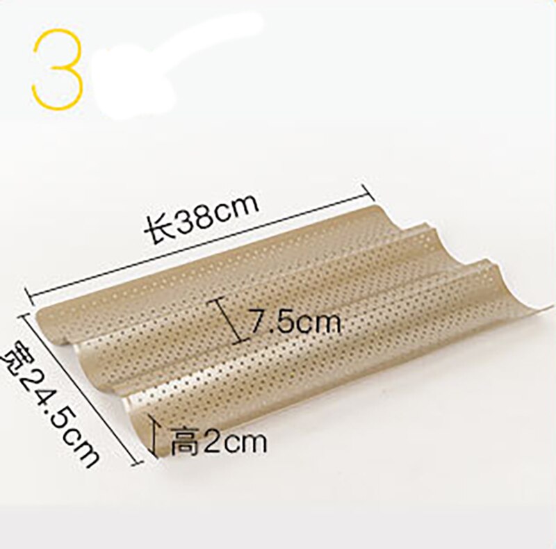 Kitchen Accessories Homemade Baguette Carbon Steel Pan French Bread Wands Baking Mold Nonstick Bakeware Pastry Tray Toaster Tool