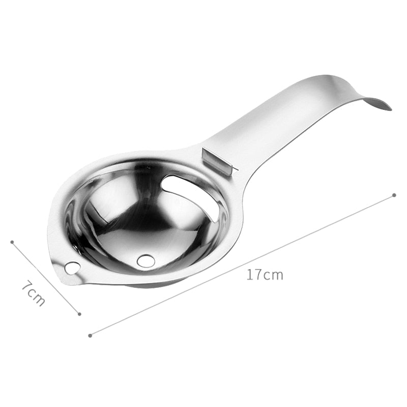 Egg Separator Long Handle Egg Yolk Separator Stainless Steel Egg Tools Yolk White Divider Filter for Cooking Kitchen Accessories