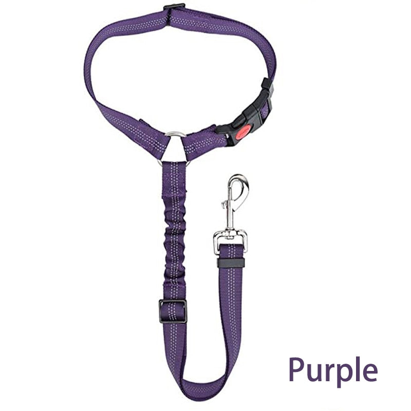 New Solid Two-in-one Dog Harness Leash Pet Car Seat Belt BackSeat Safety Belt Adjustable for Kitten Dogs Collar Pet Accessories