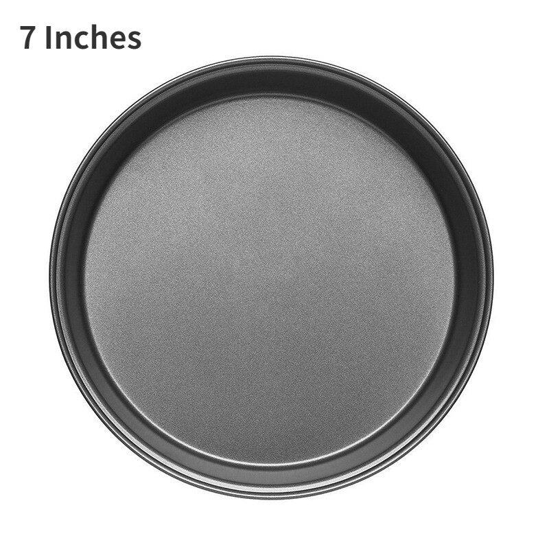 6/7/8/9/10 inch round pizza tray household shallow pizza baking tray mold Western food making tools