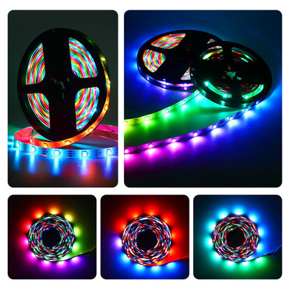 LED Strip Lights RGB-IC Bluetooth Color Changing Rainbow LED Lights APP Control Smart Music Lights for Bedroom, Room,Party