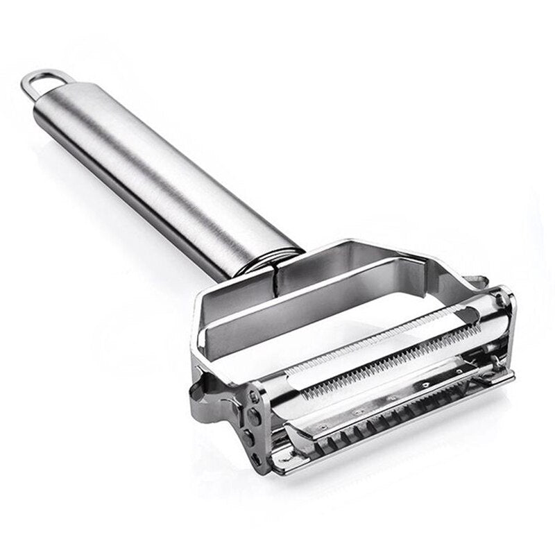 Stainless Steel Vegetable Julienne Peeler Double-Sided Blade Vegetable Cutter and Fruit Slicer Dual Blade Multi Kitchen Utensils