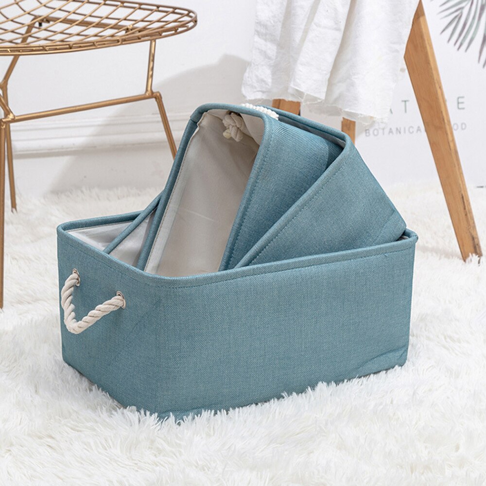 Home Supplies Free Shipping Folding Linen Organizer Box Baby Toys Socks Clothes Book Gadget House Office Laundry  Basket Storage