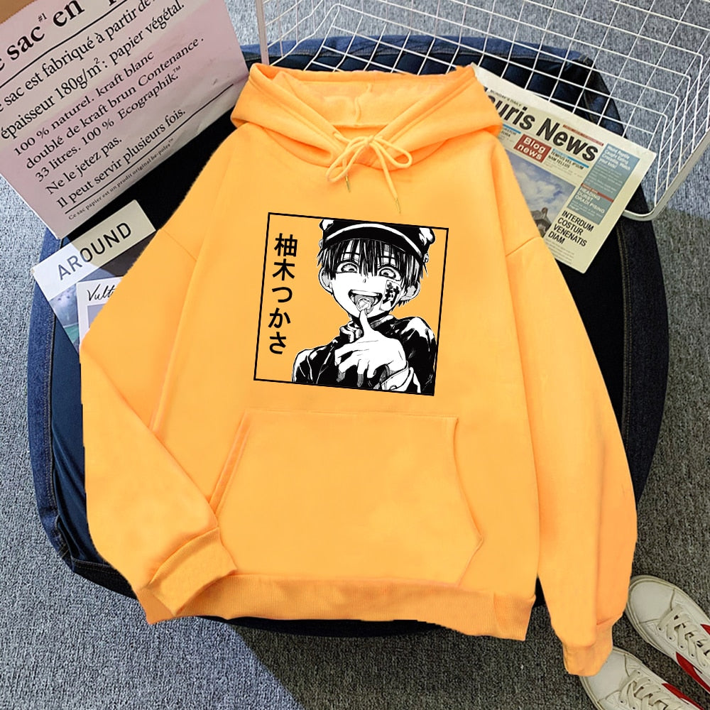 Anime Toilet-Bound Hanako-kun Hanako Kun Hoodies Pullover Cosplay Costume Hooded Sweatshirt Harajuku Streetswear Hoodie