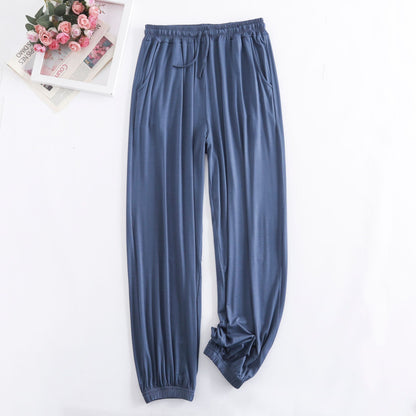 Pantalon Pour Femme New Autumn Winter Modal Women's Pajamas Pant Home Wear Sleep Bottoms Wide Leg Trousers 13 Colors