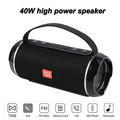 TG116C 40W TWS Outdoor Waterproof Portable High Power Bluetooth Speaker Wireless Sound Column Subwoofer Music Center 3D Stereo R
