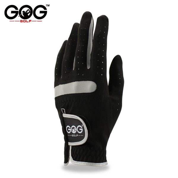 Pack 1 Pcs Men&#39;s Golf Glove Left/Right Hand Micro Soft Fiber Breathable Non-Slip Golf Gloves Men Color Black