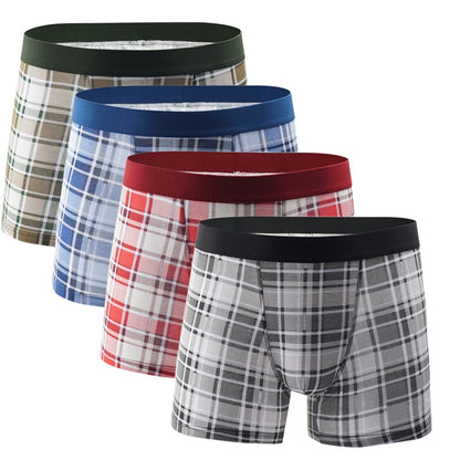 4Pcs Boxer Underwear Cotton Mens Underwear Cotton Boxers Underpants Breathable Boxer Shorts Men Cueca Male Panties Boxershorts