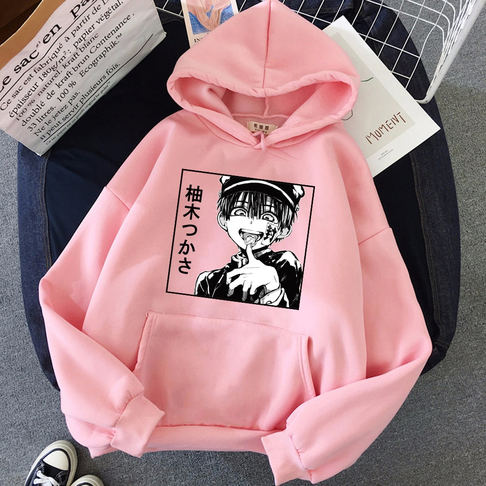 Anime Toilet-Bound Hanako-kun Hanako Kun Hoodies Pullover Cosplay Costume Hooded Sweatshirt Harajuku Streetswear Hoodie