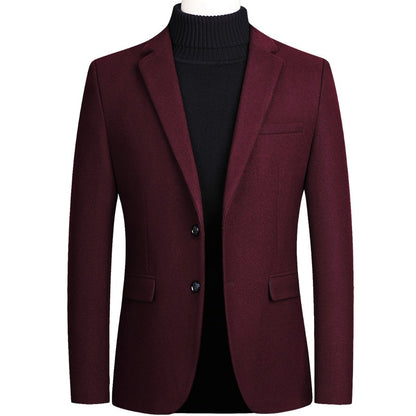 Mens Woolen Formal Wedding Tudexo Suit Jacket Men Business Casual Slim fit classic Wool Blazers Black Grey Red Veste Homme 4XL