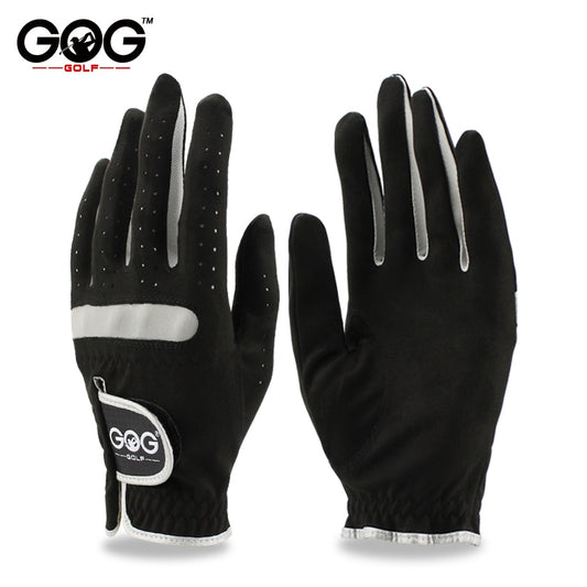 Pack 1 Pcs Men&#39;s Golf Glove Left/Right Hand Micro Soft Fiber Breathable Non-Slip Golf Gloves Men Color Black