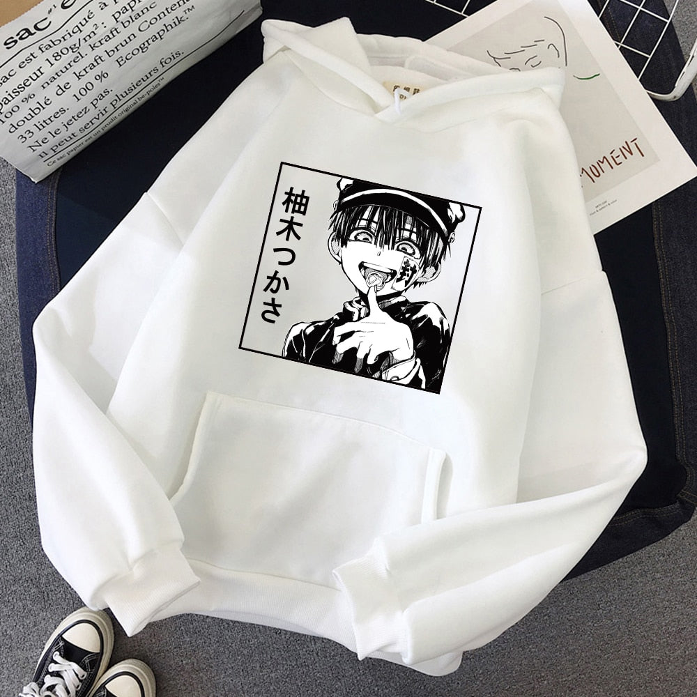 Anime Toilet-Bound Hanako-kun Hanako Kun Hoodies Pullover Cosplay Costume Hooded Sweatshirt Harajuku Streetswear Hoodie