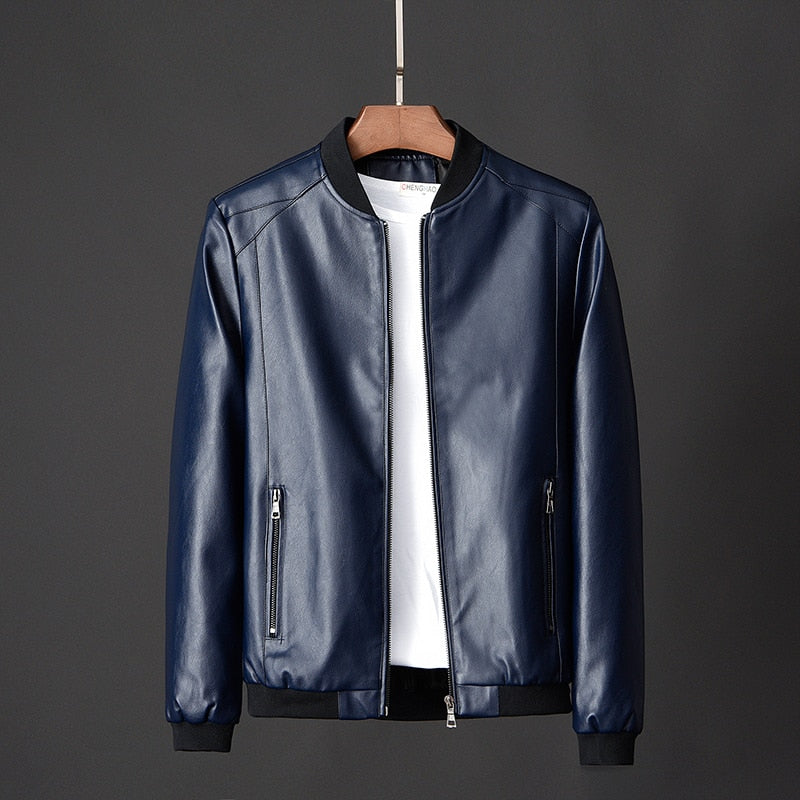 Jackets Men Brand Clothing PU Leather Jacket Men Plus Size Blazer Casual Mens Jackets Motorcycle Windbreake 5XL 6XL 7XL 8XL Plus