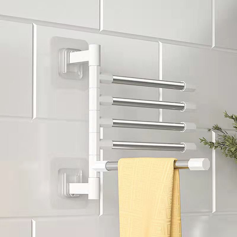 Bathroom Towel Rack Rotatable Towel Holder Space Aluminum 2/3/4/5-Bar Towel Hanger Kitchen Shelf Paper Hanging Wall Mounted