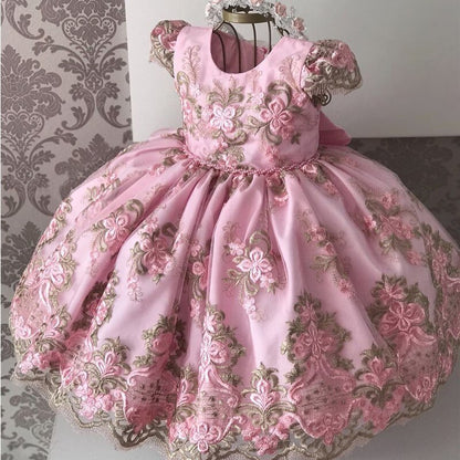 Girls Ruffles Princess Dress For Kids Wedding Elegant Party Tutu Prom Gown Children Birthday Pageant Communion Formal Vestidos