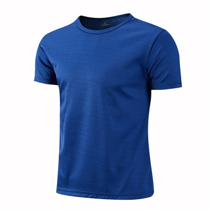 Quick-drying Round Neck Sport T-shirt Gym Jerseys Fitness Shirt Trainer Running T-shirt Men Breathable Sportswear Class Service