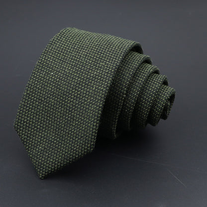 Original High Quality Solid Cotton Handmade Wool Ties Men Necktie Striped Narrow Collar Slim Cashmere Casual Tie Accessories