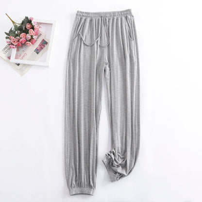 Pantalon Pour Femme New Autumn Winter Modal Women's Pajamas Pant Home Wear Sleep Bottoms Wide Leg Trousers 13 Colors