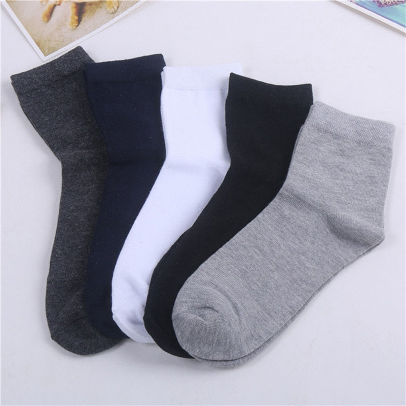 10 Pieces=5 Pairs/lot Men Socks Mesh Breathable Short Casual Socks Summer Cotton Sports Socks Absorb Sweat Ankle Socks Set Meias