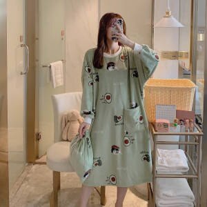 Robe Femme Night Wear Women Velvet Cute Cartoon Print Long Comfort Nightgown Loose Plus Size Winter Clothes Sleepwear Women