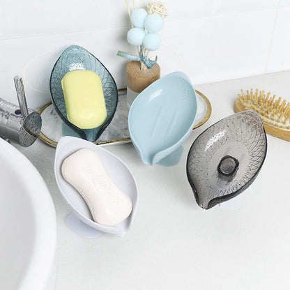Leaf Shape Soap Box Drain Soap Holder Box Bathroom Accessories Toilet Laundry Soap Box Bathroom Supplies Tray Gadgets