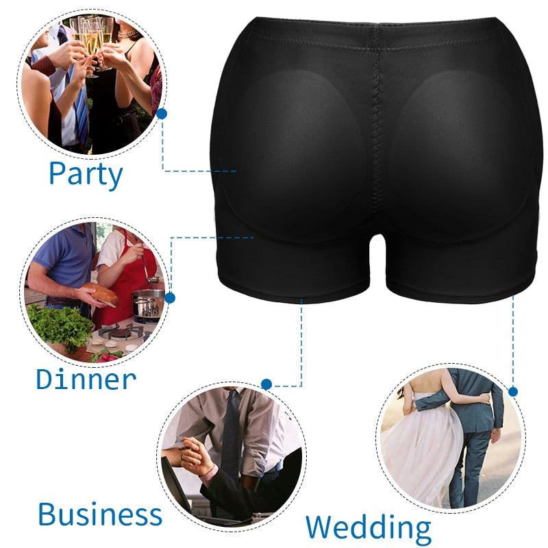 Mens Padded Shapewear Hip Enhancer Butt Lifter Slimming Body Shaper Compression Shorts Boxer Enhancing Underwear Control Panties