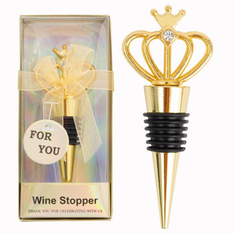 European Style Bottle Cork Wedding Crown Wine Bottle Stopper Metal Hotel Decoration Gifts Kitchen Gadget Bar Tool Accessories