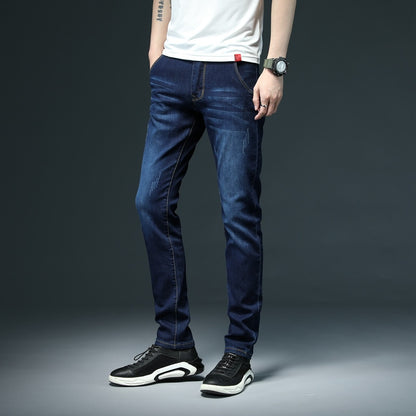 2022 New Men&#39;s Skinny White Jeans Fashion Casual Elastic Cotton Slim Denim Pants Male Brand Clothing Black Gray Khaki