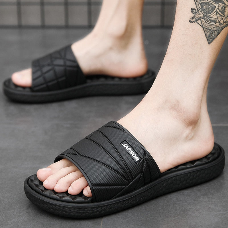 Men Soft Indoor Home Slippers Massage Slides House Shoes Foot Acupressure Sleepers Sliders Bedroom Room Summer Big Size Hot Sale
