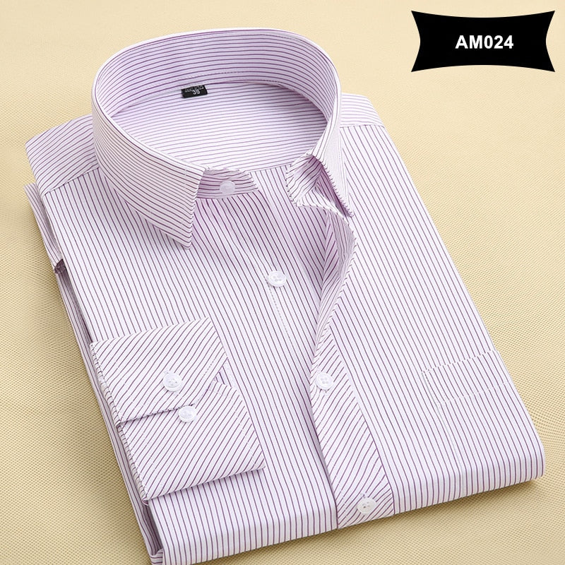 MACROSEA Classic Style Men&#39;s Solid Shirts Long Sleeve Men&#39;s Casual Shirts Comfortable Breathable Men&#39;s Office-wear Clothing